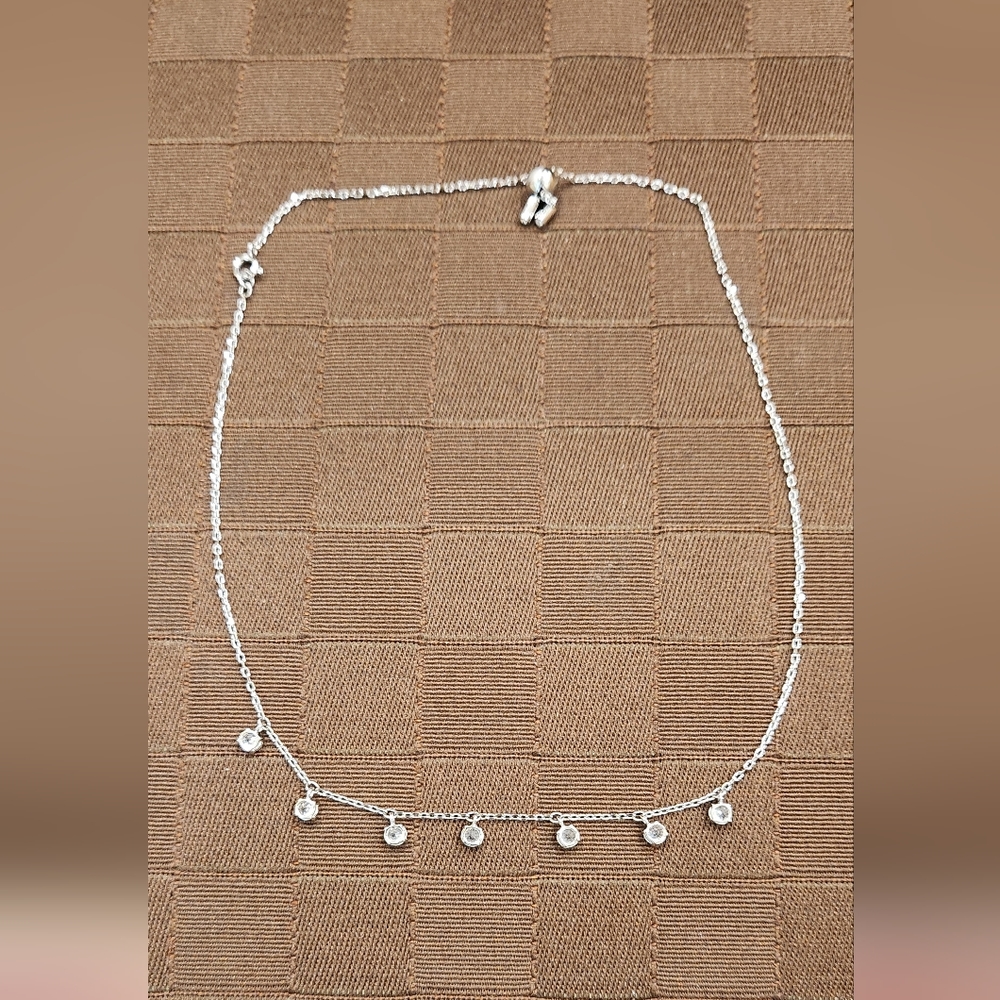 Swarovski 7 Dangling Crystal Stone Chocker / Necklace